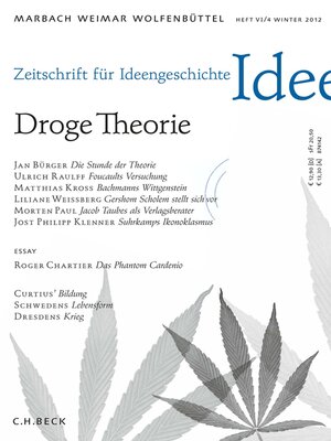cover image of Zeitschrift für Ideengeschichte Heft VI/4 Winter 2012